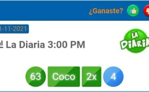 El número ganador de las 3 de la tarde.