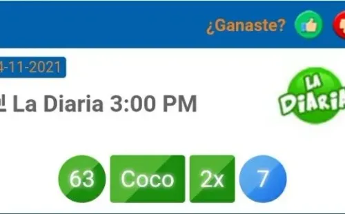 El número ganador de las 3de la tarde.