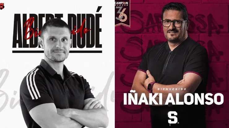 Albert Rudé e Iñaki Alonso, ambos españoles, están a cargo de Alajuelense y Saprissa respectivamente (LDA y Saprissa Oficial)