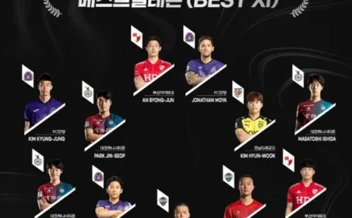 Moya integra el 11 ideal de la K League 2.