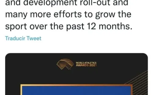 Tweet de World Athletics