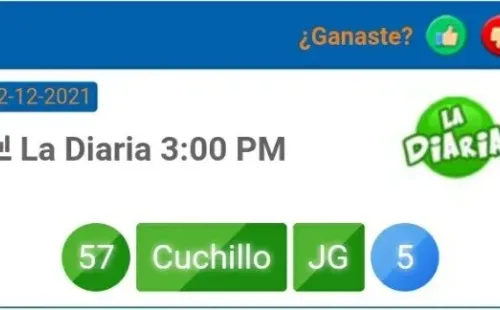 El número ganadorde La Diaria de las 3 de la tarde.