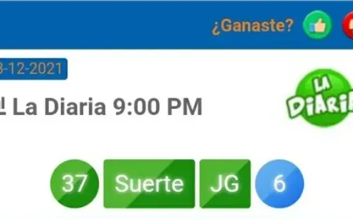 El número ganadorde La Diaria de las 9 de la noche.