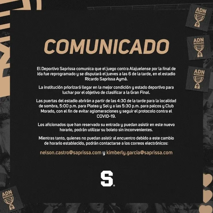 Comunicado del Saprissa (Saprissa Oficial)