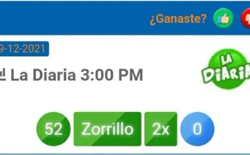 El número ganador de las 3de la tarde.