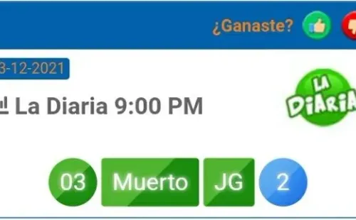 El número ganador de las 9 de la noche.