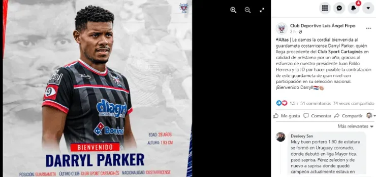 Recibimiento del Luis Ángel Firpo en redes sociales (LAF Oficial)