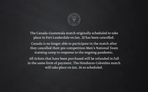 El comunicado del Inter Miami sobre la cancelación del amistoso entre Guatemala y Canadá
