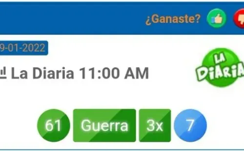 El número ganador de las 11 de la mañana.