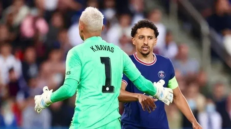 Navas y Marquinhos (PSG Oficial)