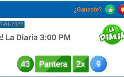 El número ganador de las 3 de la tarde.