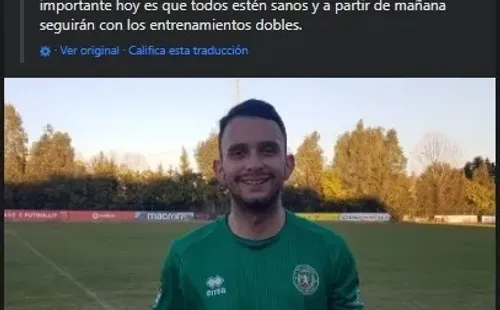 La publicación del club bulgaro sobre el partido debut de Grajeda