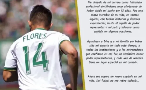 La carta de Andrés Flores anunciando su salida.