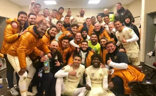 Manuel Gamboa celebra el triunfo de Comunicaciones (Comunicaciones FC)