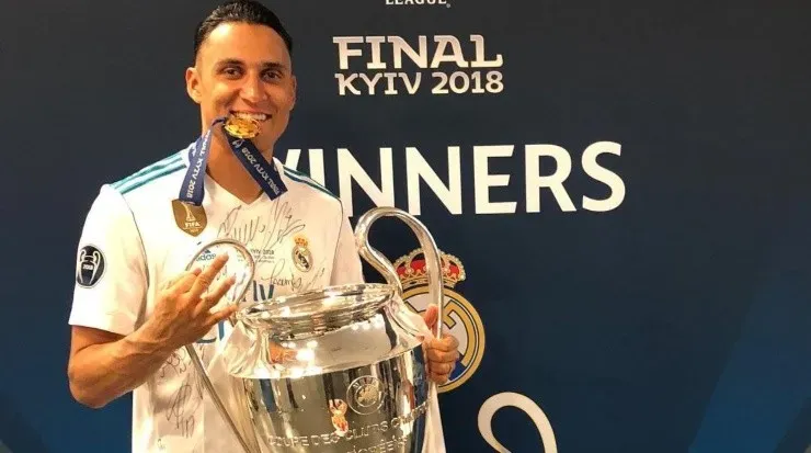 Navas celebrando su tercera Champions League con el Real Madrid (Keylor Navas, Facebook)