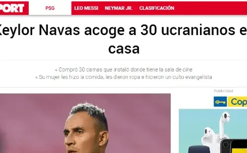 La nota que reveló la acción de Navas. (Diario Sport)