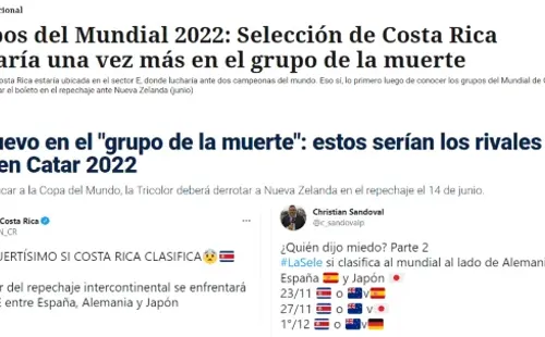 La repercusión en Costa Rica tras el sorteo de la fase de grupos de Qatar 2022