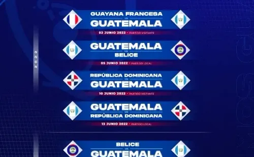El calendario de Guatemala en la Liga de Naciones de la Concacaf 2022/23 (Foto: Fedefut)