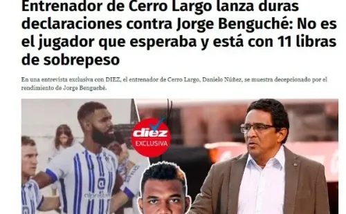 Las declaraciones del entrenador de Jorge Benguche en dialogo con Diario Diez (Foto: Diario Diez)