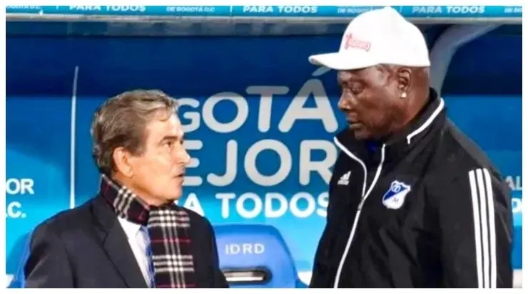 Jorge Luis Pinto junto a su gran amigo y colega, Freddy Rincón (Jorge Luis Pinto, Twitter)