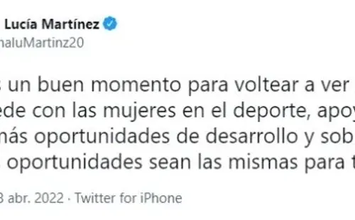 El tuit de Ana Lucía Martínez tras el comunicado de Fedefut