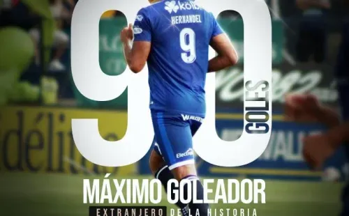 Hernández llegó a los 90 goles en Costa Rica (Unafut)