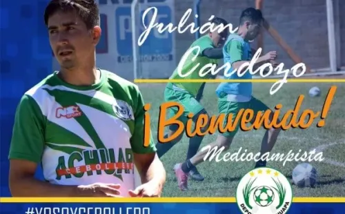 Julián Cardozo, mediocampista del Deportivo Achuapa (Foto: Deportivo Achuapa)