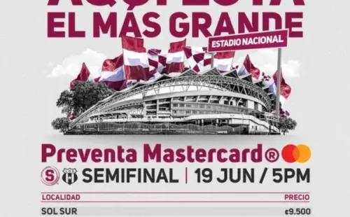 Detalle de los boletos para juego de ida de las semifinales (Saprissa)