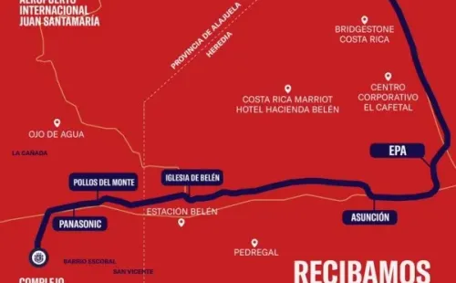 Recorrido de la caravana de La Sele (Fedefut CRC)
