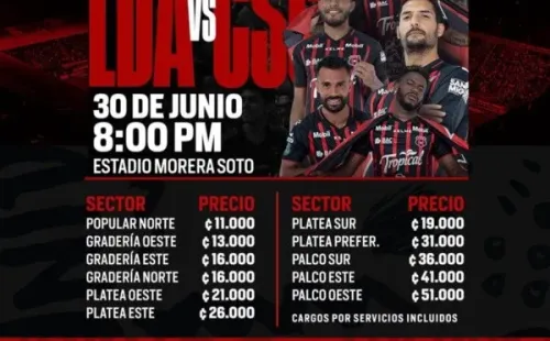 Estos son los precios para las entradas (LDA)