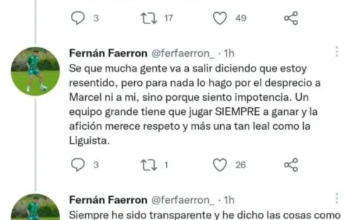Mensaje de Faerrón contra LDA.