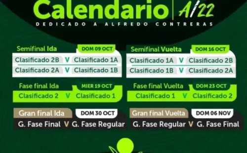 Calendario de fases finales (Unafut)
