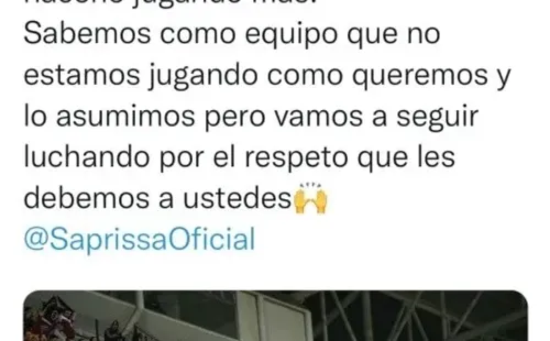 Publicación de Christian Bolaños (Christian Bolaños, Twitter)