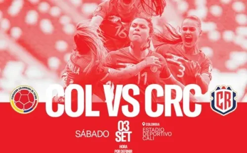 Fechas de los juegos ante Colombia (Fedefut CRC)