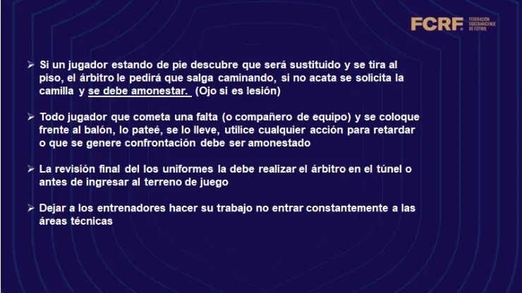Nuevas directrices arbitrales (Fedefut CRC)