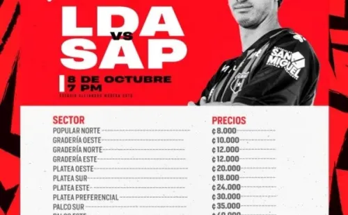 Precios de boletos para el clásico en Alajuela (LDA)
