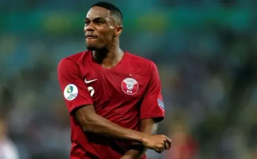Almoez Ali con la Selección de Qatar / Getty