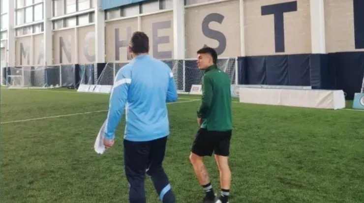 Manfred se entrenó en el complejo deportivo del Man City (Manfred Ugalde, Instagram)