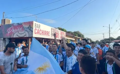 Fanáticos argentinos en Guararé