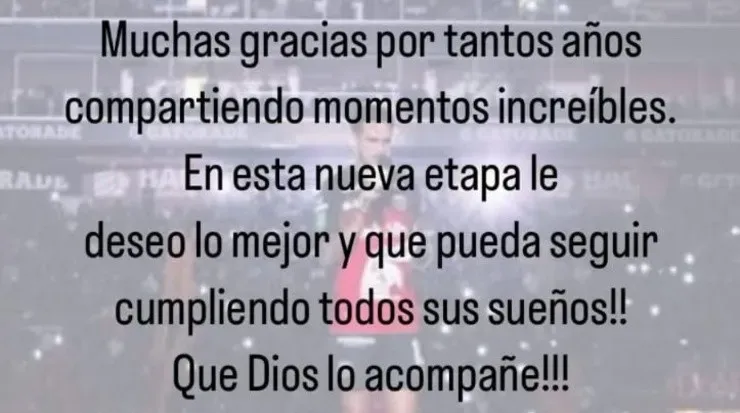 Este fue el mensaje de Navas hacia Ruiz (Keylor Navas, Instagram)