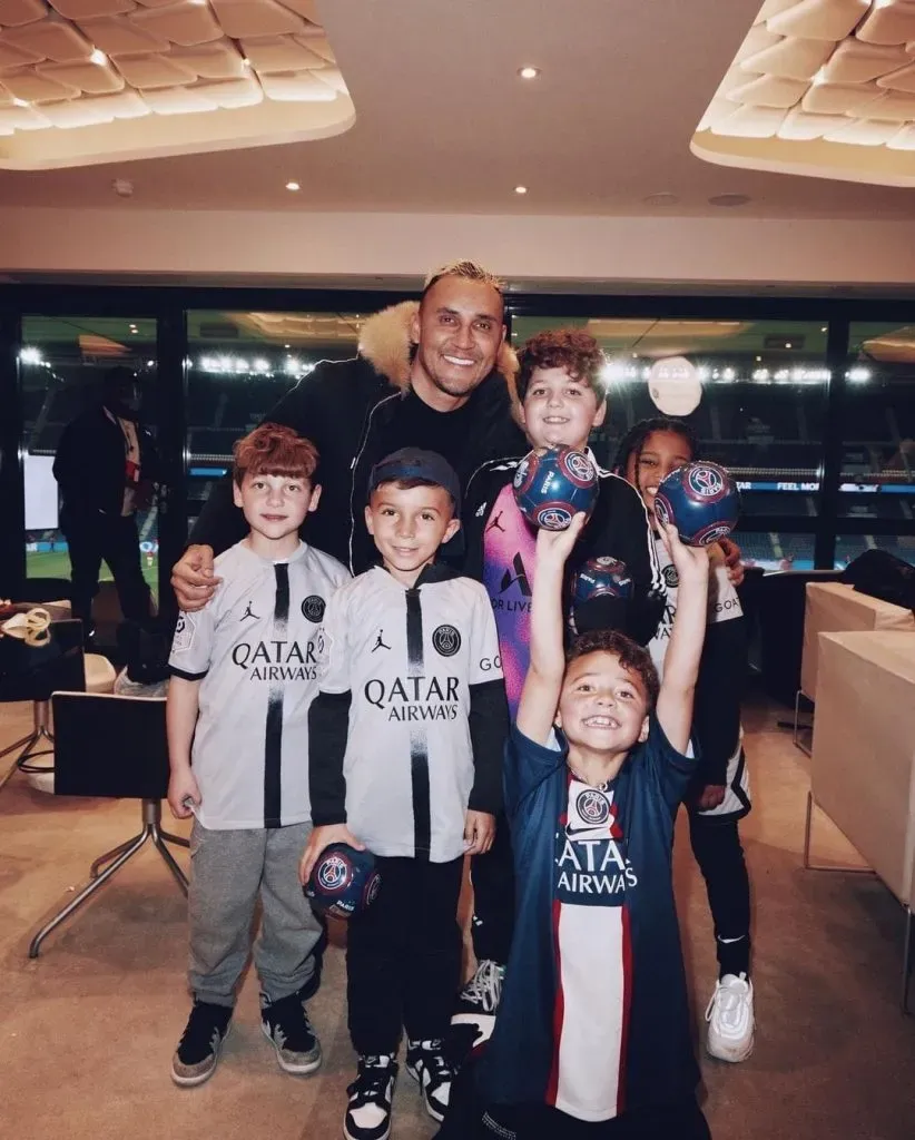 Keylor Navas compartió con el hijo de Kim Kardashian y sus amigos (Kim Kardashian, Instagram)