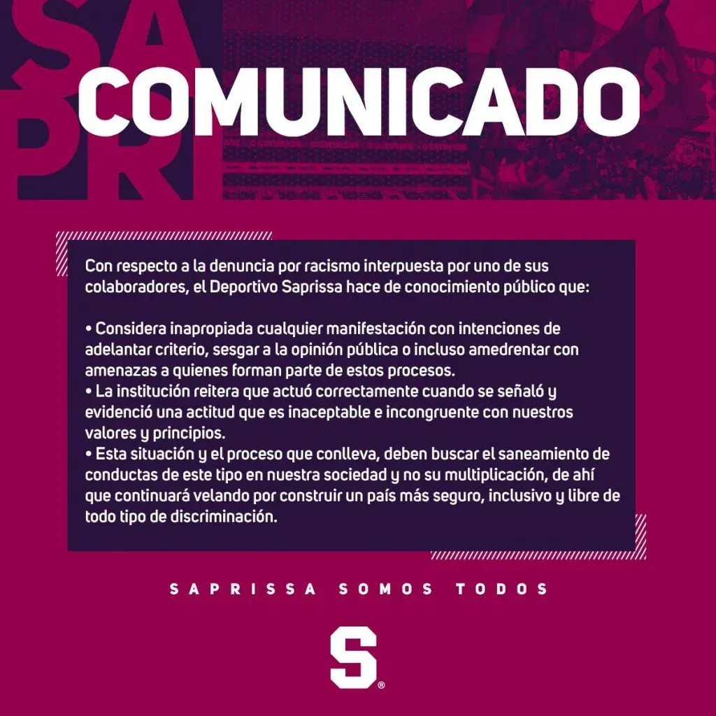 Comunicado del Saprissa (Saprissa)