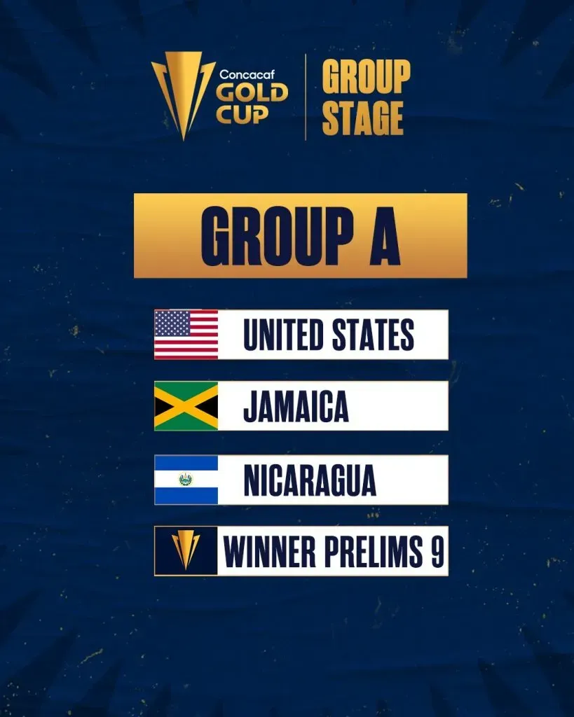 El Grupo A de la Copa Oro 2023.