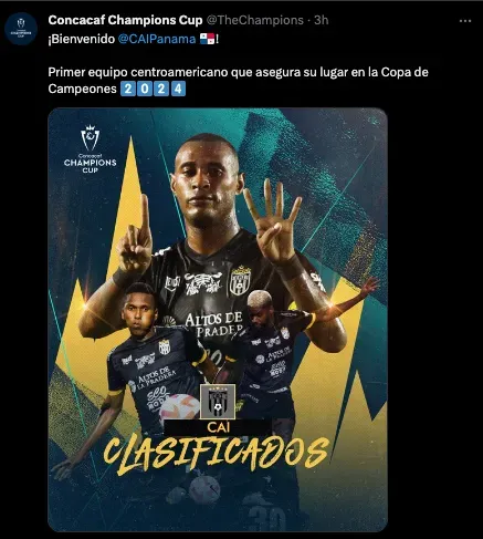 Concacaf le da la bienvenida a CAI por su clasificación (Concacaf)