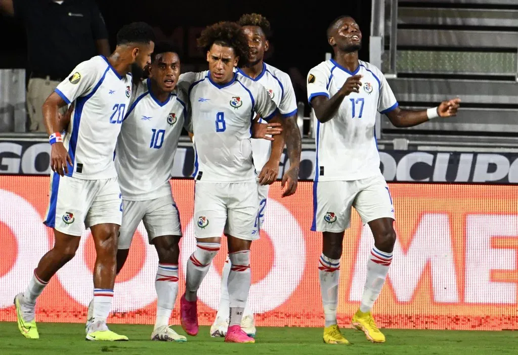 Celebración de Panamá tras anotarle a Costa Rica en la pasada Copa Oro (Foto: Getty)