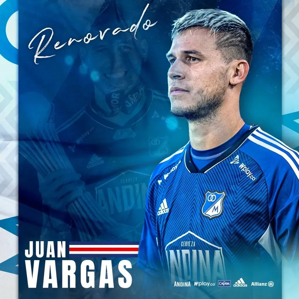 Juan Pablo Vargas renovó con Millonarios