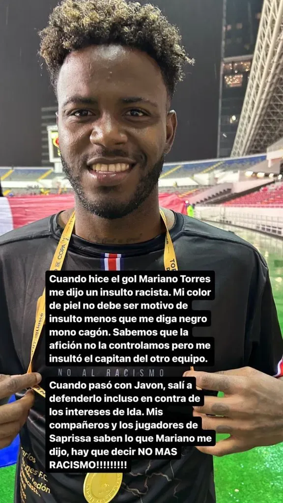 Freddy Góndola en sus redes sociales