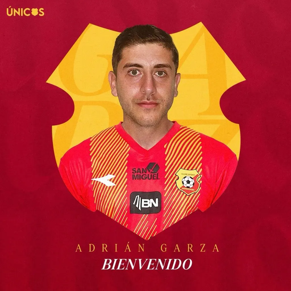 Adrian Garza es nuevo refuerzo del Club Sport Herediano para el Clausura 2024 (Foto: Prensa Herediano)