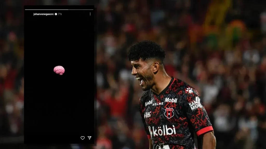 La publicación de Johan Venegas que marcaría una molestia en Alajuelense. (Foto: La Nación)