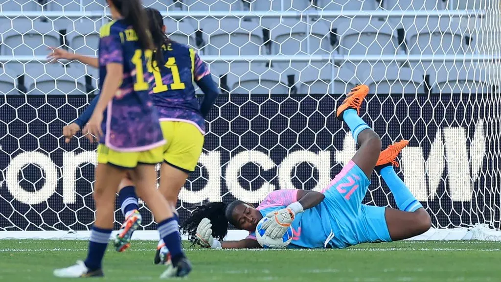 Yenith Bailey en acción vs. Colombia (Getty)